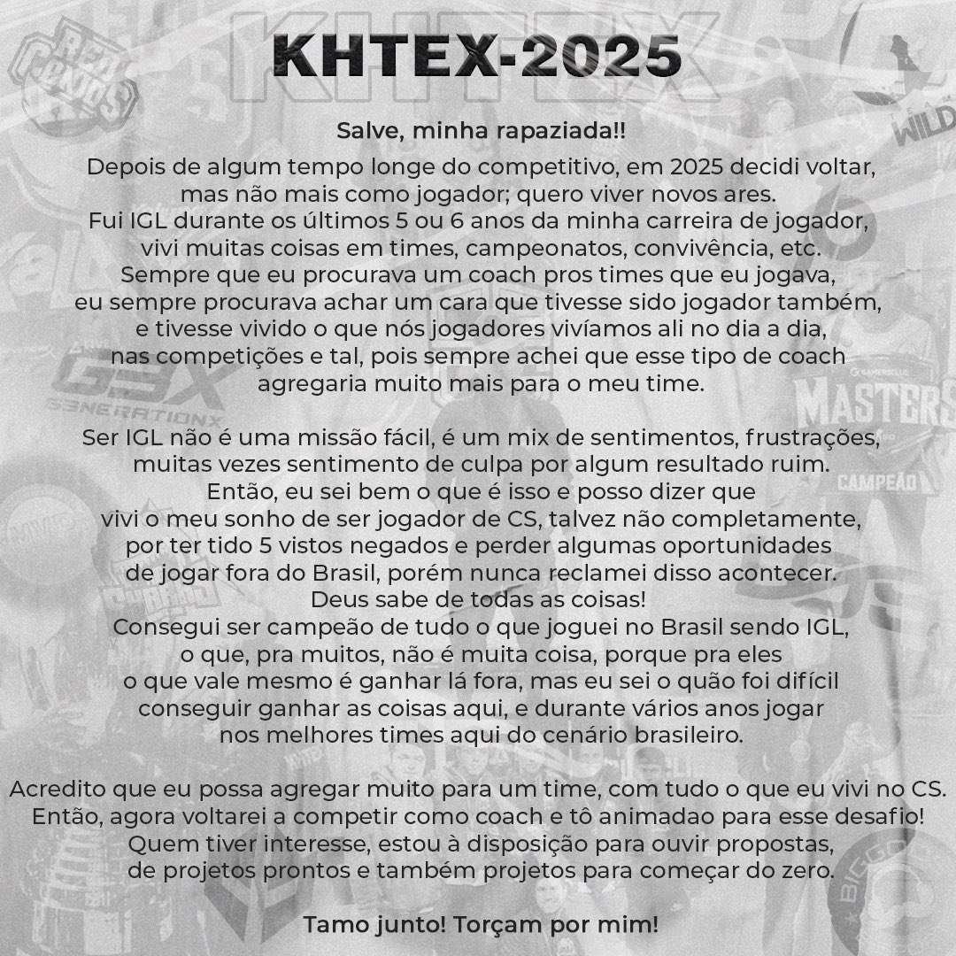 KHTEX's tweet image. KHTEX — 2025 🙏
khtexxx@gmail.com ou DM 

Vamos em busca de mais 🏆🥰
RT quem puder ❤️