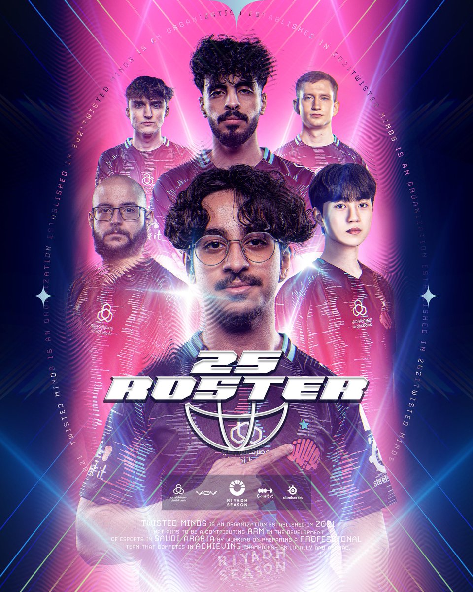 موسم جديد و طموح متجدد 🫡🩷

فريق تويستد لأفرواتش مستعد لمنافسات موسم 2025 🧠

🛡️<a href="/hadi_ow/">Hadi</a> 
⚔️ <a href="/Youbi_OW/">Twis Youbi</a> 
⚔️ <a href="/owquartz/">Twis Quartz</a> 
⚔️ <a href="/seicoeOW/">Twis Seicoe</a> 
💉 <a href="/FunnyAstro/">TWIS FunnyAstro</a> 
💉 <a href="/OW_irony/">irony</a> 

#TwistTheGame