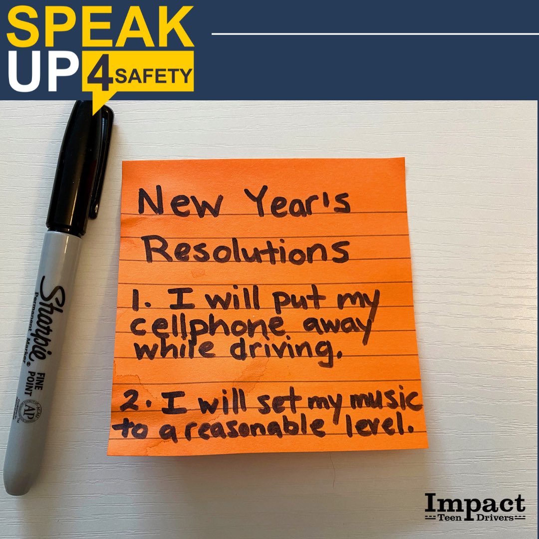 whatslethal's tweet image. As school communities get ready to return to campus, please commit to safe driving!

Story template and graphics at SpeakUp4Safety.org

#NewYearResolution 
1. I will put away my cellphone while driving
2. I will set my music to a reasonable level

#SpeakUp4Safety
