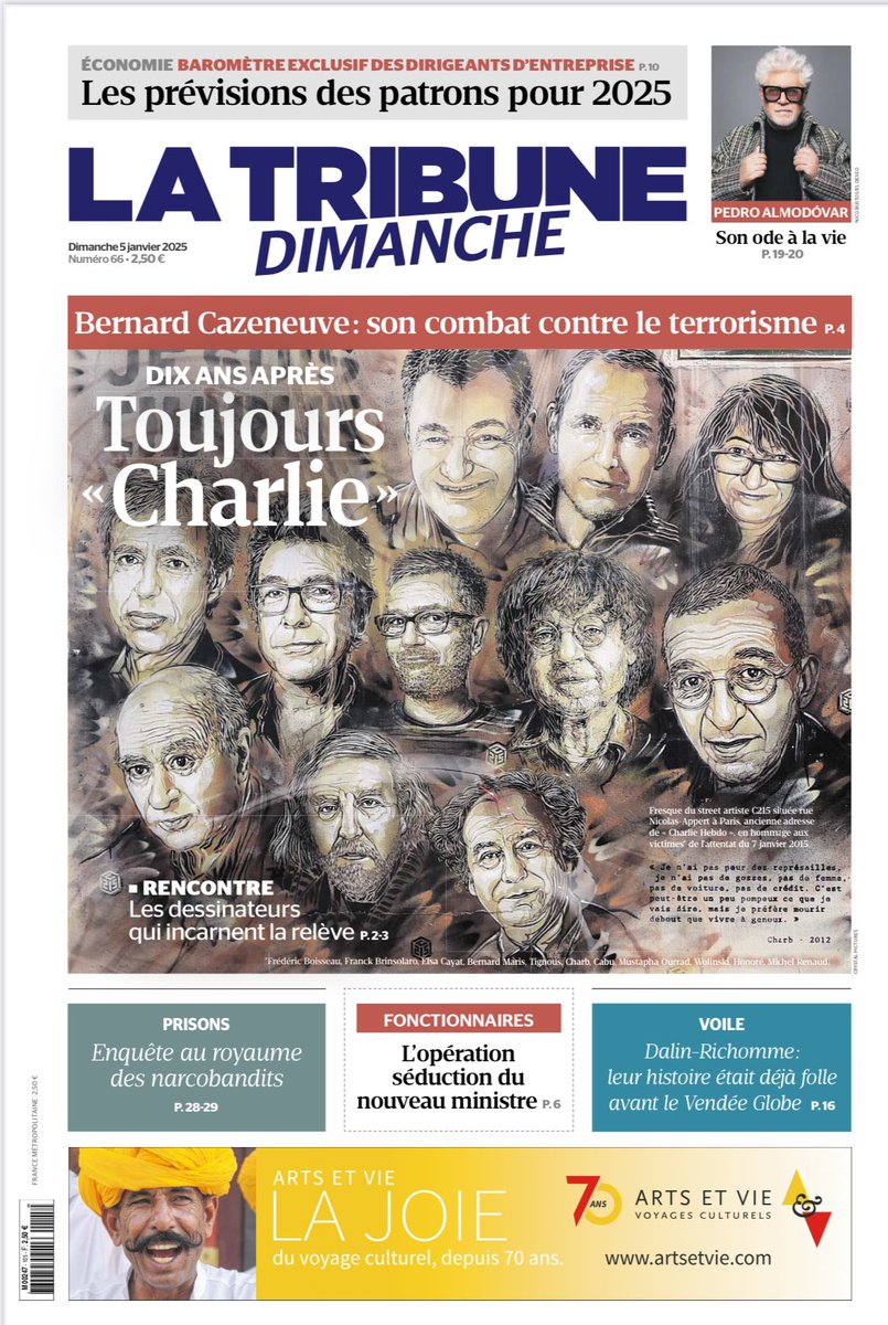 Dix ans après… #ToujoursCharlie #LaTribuneDimanche numéro 66🗞️✔️
<a href="/JeudyBruno/">Bruno Jeudy</a> <a href="/SoazQuem/">Soazig Quéméner</a>