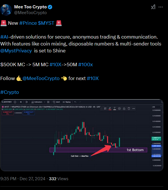MeeTooEXTINCOME's tweet photo. #BULLOCK's dont fade me! Gave you 2 #10X ($MYST & $RAI)
Check Pinned Tweet for #12+ Alpha's
1. $RAI -10x
2. $MYST -10X
3. $AURK - 8X
4. $QF -8X
5. $OMIRA-6x
6. $SUPERA - 6x
7. $PEAQ - 4x
8. $WELF - 3X
Follow me & find 100 more #Quality CRYPTO Gems
This is the #Bullock Goal https://t.co/OadNppH9QS