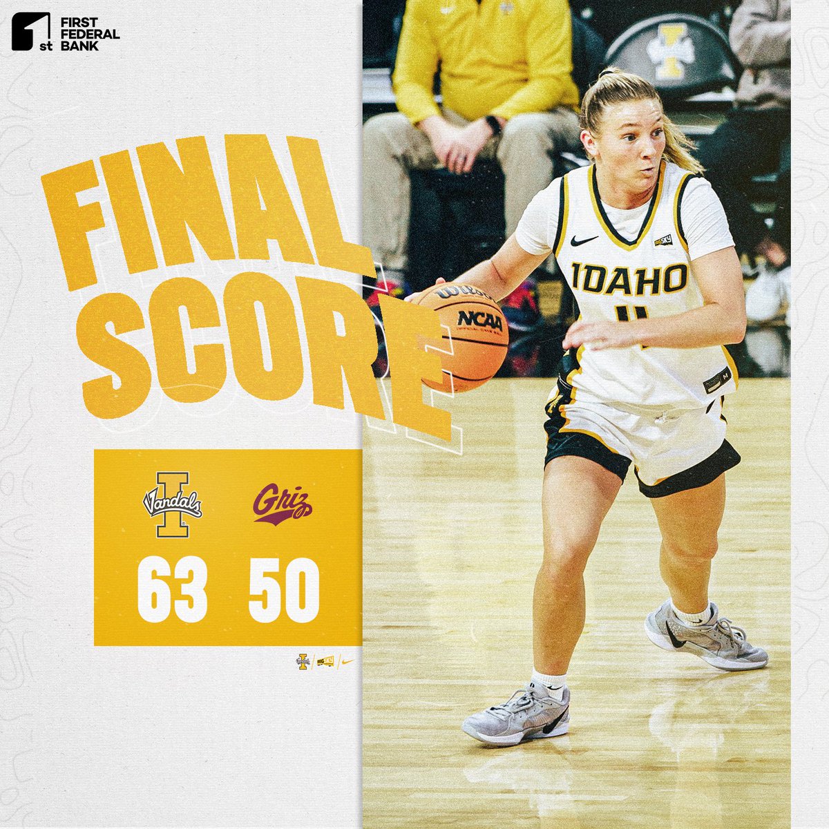 Idaho WBB (@vandalswbb) on Twitter photo A successful stop in Missoula!
Hope Hassmann leads all players with 20 points, as Idaho rolls in the second half.
See you back in Moscow Thursday!
#GoVandals | <a href="/bankfirstfed/">First Federal Bank</a> A successful stop in Missoula!
Hope Hassmann leads all players with 20 points, as Idaho rolls in the second half.
See you back in Moscow Thursday!
#GoVandals | <a href="/bankfirstfed/">First Federal Bank</a>