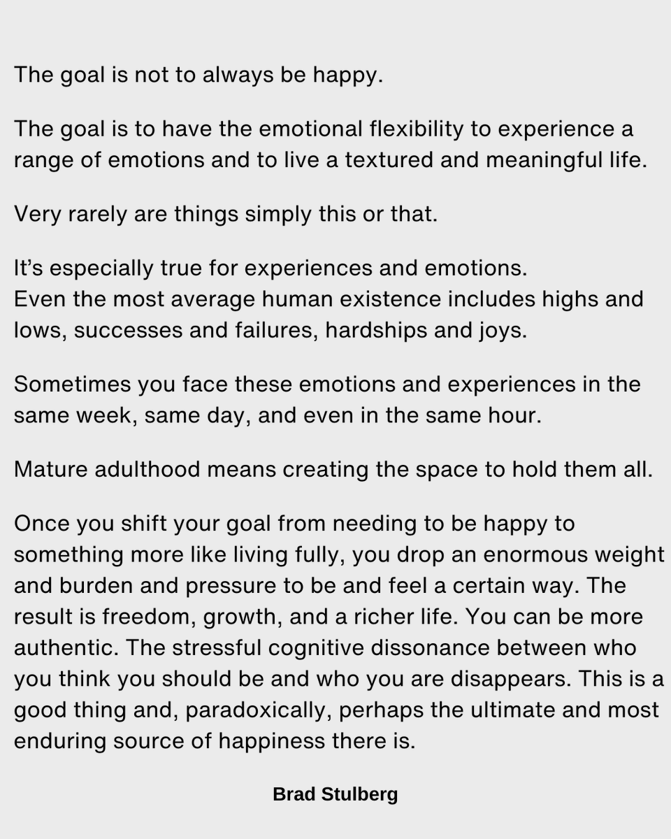 The goal is not to always be happy: