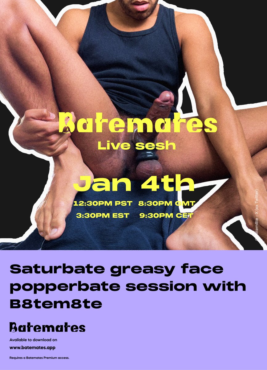 BatematesApp's tweet photo. Cum masturbate with @b8tem8te  tonight on the Batemates app for our Batemates Live Sesh. https://t.co/XoSneNFrQs