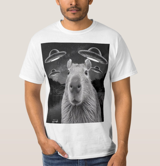 MohammedRa50287's tweet photo. Discover a unique blend of humor and sci-fi with this whimsical capybara and UFO design, featuring a curious capybara in a starry scene with flying saucers.
https://t.co/g25v7DpWhf
#Capybara #CapybaraLovers #FunnyCapybara #UFOArt #FunnyAnimalArt #AlienHumor https://t.co/xEsK913AQv