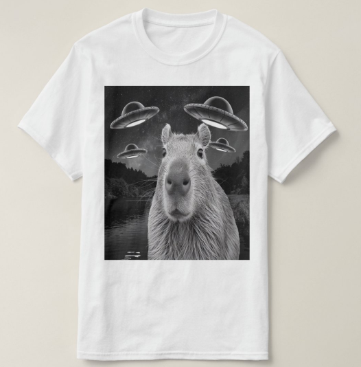 MohammedRa50287's tweet photo. Discover a unique blend of humor and sci-fi with this whimsical capybara and UFO design, featuring a curious capybara in a starry scene with flying saucers.
https://t.co/g25v7DpWhf
#Capybara #CapybaraLovers #FunnyCapybara #UFOArt #FunnyAnimalArt #AlienHumor https://t.co/xEsK913AQv