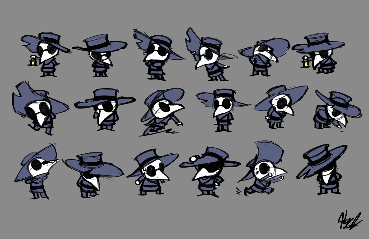 Hiya everyone and welcome to 2025!

To start the year off, here is the little Plague Doctor sketch page. He is just a little guy who wants to bring light in a dark dark world. 
#art #artwork #sketchbook #sketch #digitalart #plaguedoctor #cute #dark