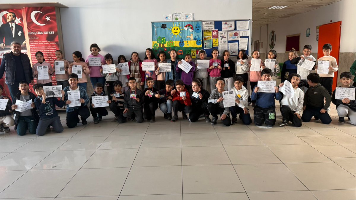 Okulumuzda temizlik ve tasarruf bilincinin geliştirilmesi amacıyla öğrencilerimizden çevre,enerji ve su sorumluları belirlendi.