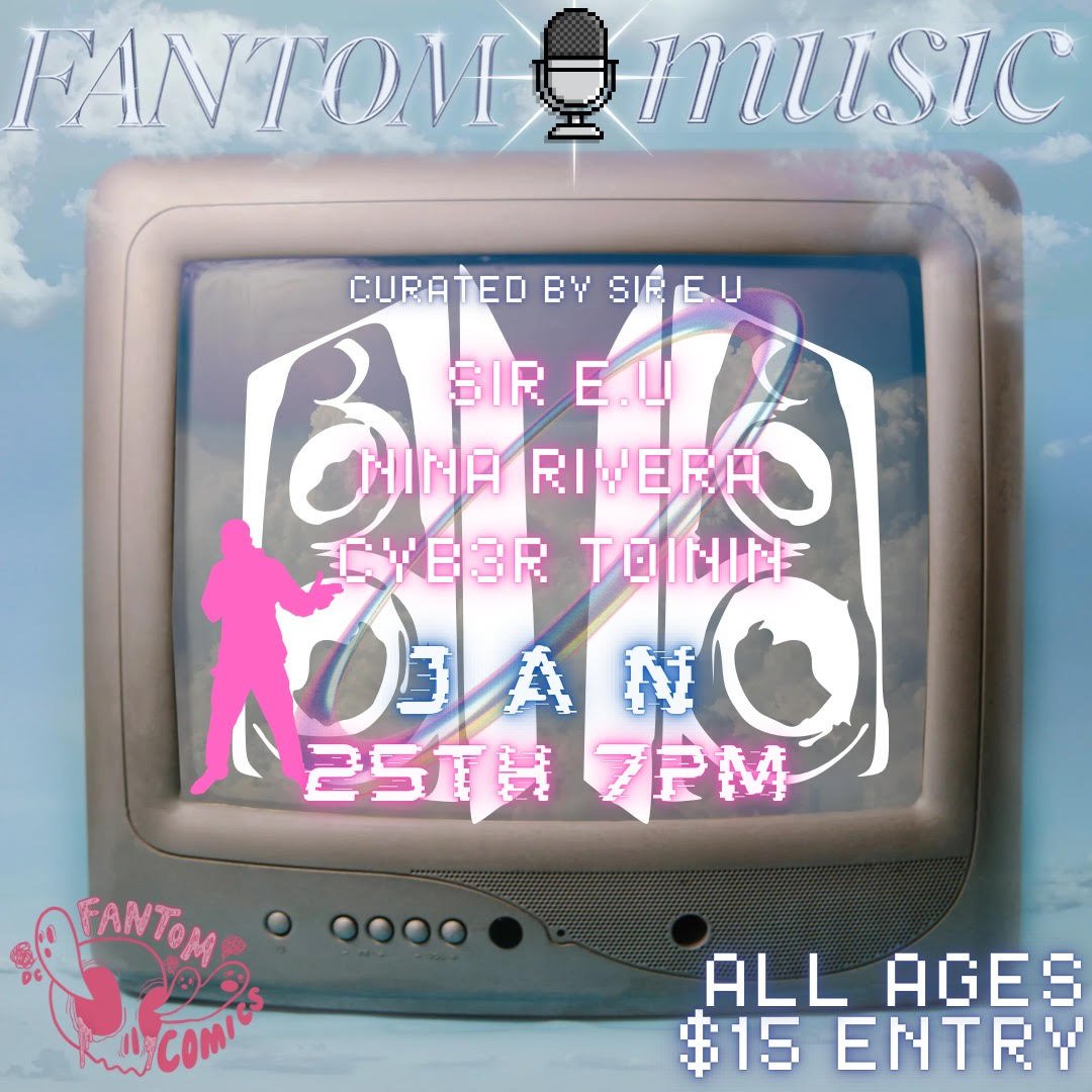 hey yall, fantom music is a go ! first show of the year on the 25th, everyone welcome! &lt;3 stores.comichub.com/fantom_comics/…