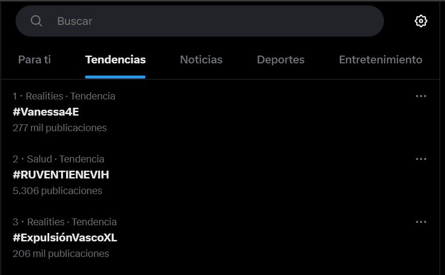 🔴 ÚLTIMA HORA | El hashtag #Vanessa4E es TT número 1 en España seguido por #RUVENTIENEVIH y #ExpulsiónVascoXL.