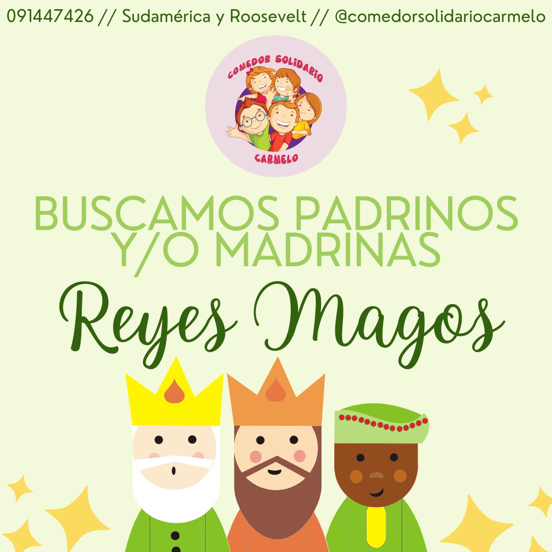 Comedor_Carmelo's tweet photo. Buscamos madrinas y/o padrinos para Reyes! 
La idea es que cada niño del comedor reciba un presente en esta fecha tan especial.🎁🎁🎁
Si querés ser un Rey Mago🫅  y/o Reina Maga 👸, contactate con el Comedor ❤️❤️❤️ https://t.co/Bm4Vu2a36s