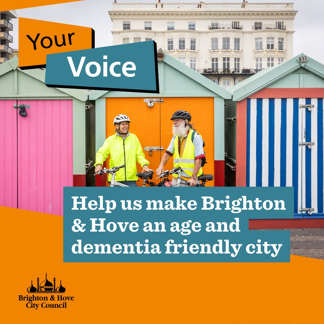 Share your views to help us understand the issues many of us will face as we age in Brighton &amp; Hove 📣

Last chance to join the survey and help us build a city where everyone can be supported to age well and do the things they enjoy.

👉 ow.ly/YIWu50UjO50