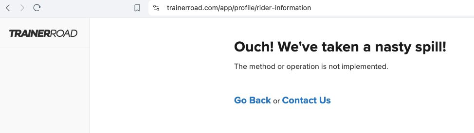 SmartScaleSync's tweet image. TrainerRoad is having a partial outage right now; some users are unable to update their weight.