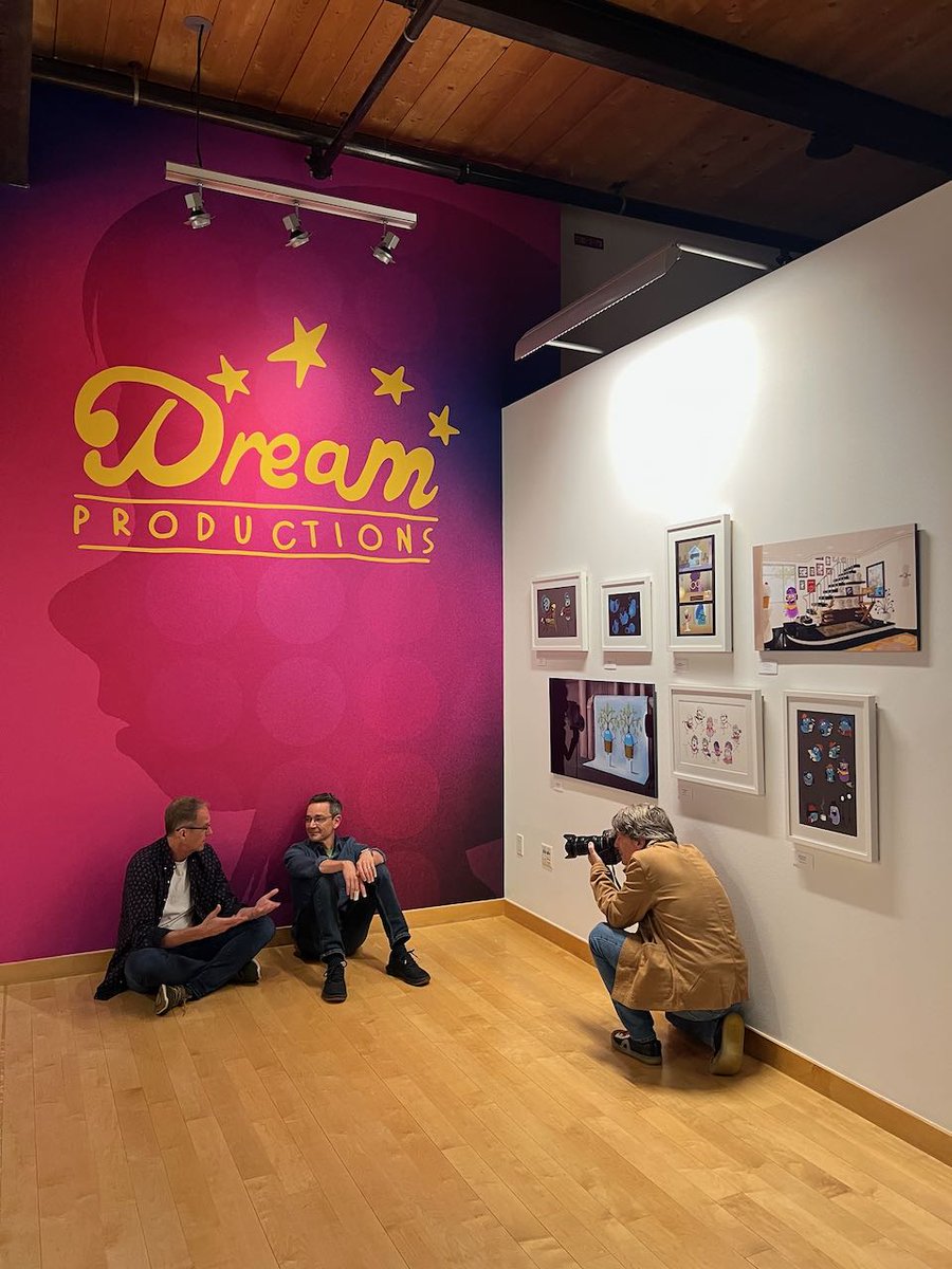 The SF Chronicle wanted a pose of Pete and I “in action.” So we sat in the floor and talked about sandwiches. (photo by deborahcolemanphotography) #DreamProductions #Pixar