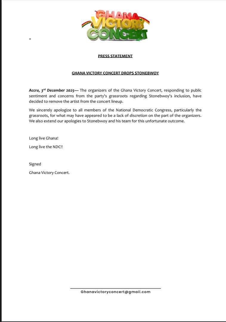 A. Kwabena Brako-Powers (@realbrakopowers) on Twitter photo My 1st reaction on seeing that <a href="/stonebwoy/">THE TORCHER</a> wasn’t performing at the NDC Victory Concert was outright condemnation. Upon reflection, I realised this is a party event, not national.
Kantamanto | Captain Smart | High Court | Baba Sadiq | NDC and NPP | Okaikwei Central | Condolences My 1st reaction on seeing that <a href="/stonebwoy/">THE TORCHER</a> wasn’t performing at the NDC Victory Concert was outright condemnation. Upon reflection, I realised this is a party event, not national.
Kantamanto | Captain Smart | High Court | Baba Sadiq | NDC and NPP | Okaikwei Central | Condolences