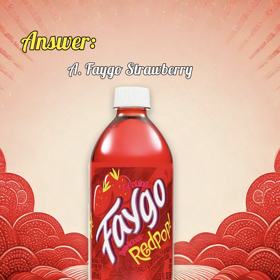 Faygo's tweet photo. Think you know everything about The One True Pop™? Prove it! Drop your best guess in the comments. #Trivia #TriviaDay #NationalTriviaDay #Faygo #Redpop https://t.co/MlZPMaLe7N