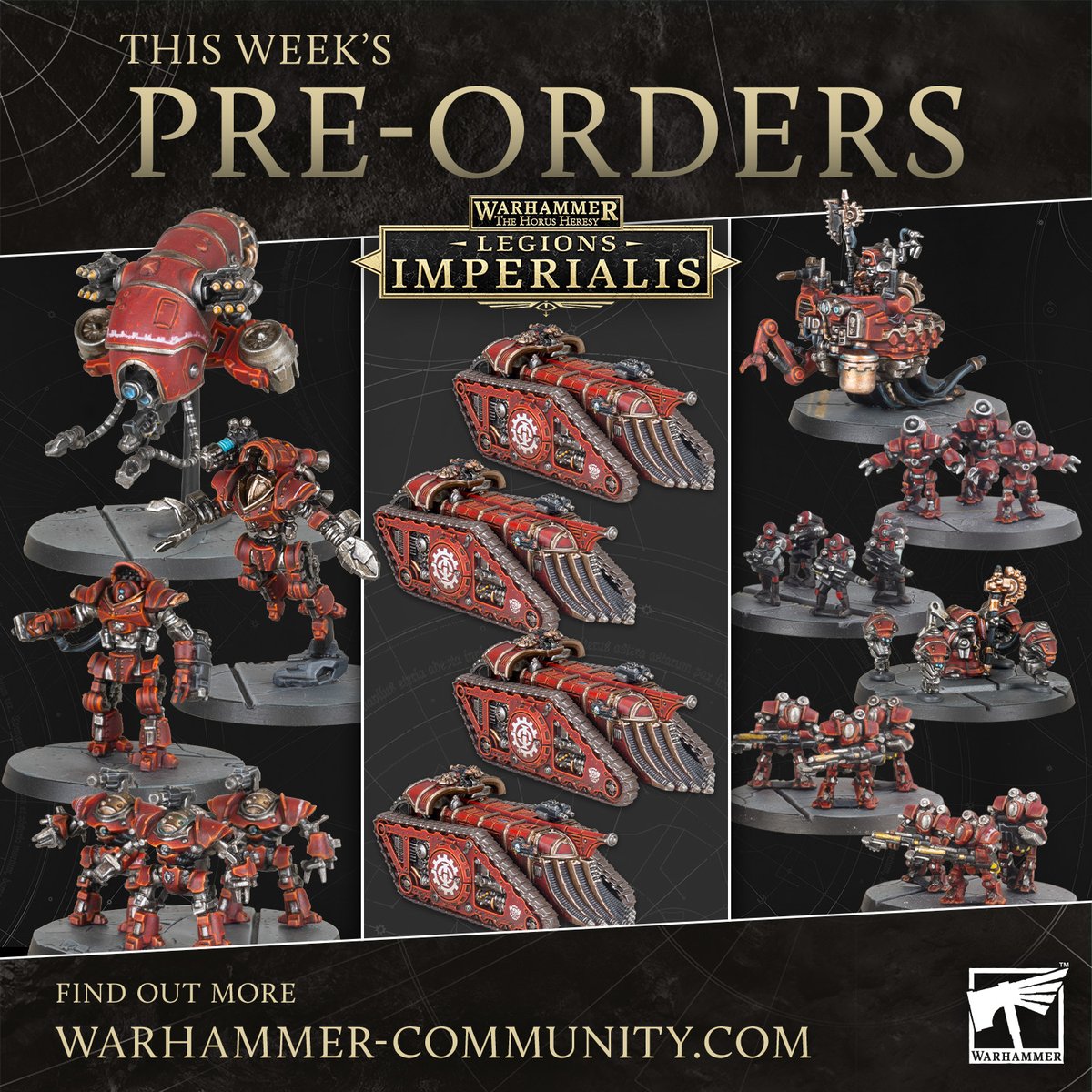 Optimise your Taghmata in Legions Imperialis with a range of Mechanicum releases – up for pre-order now. ow.ly/HTzU50Uzgsf

#WarhammerCommunity #LegionsImperialis