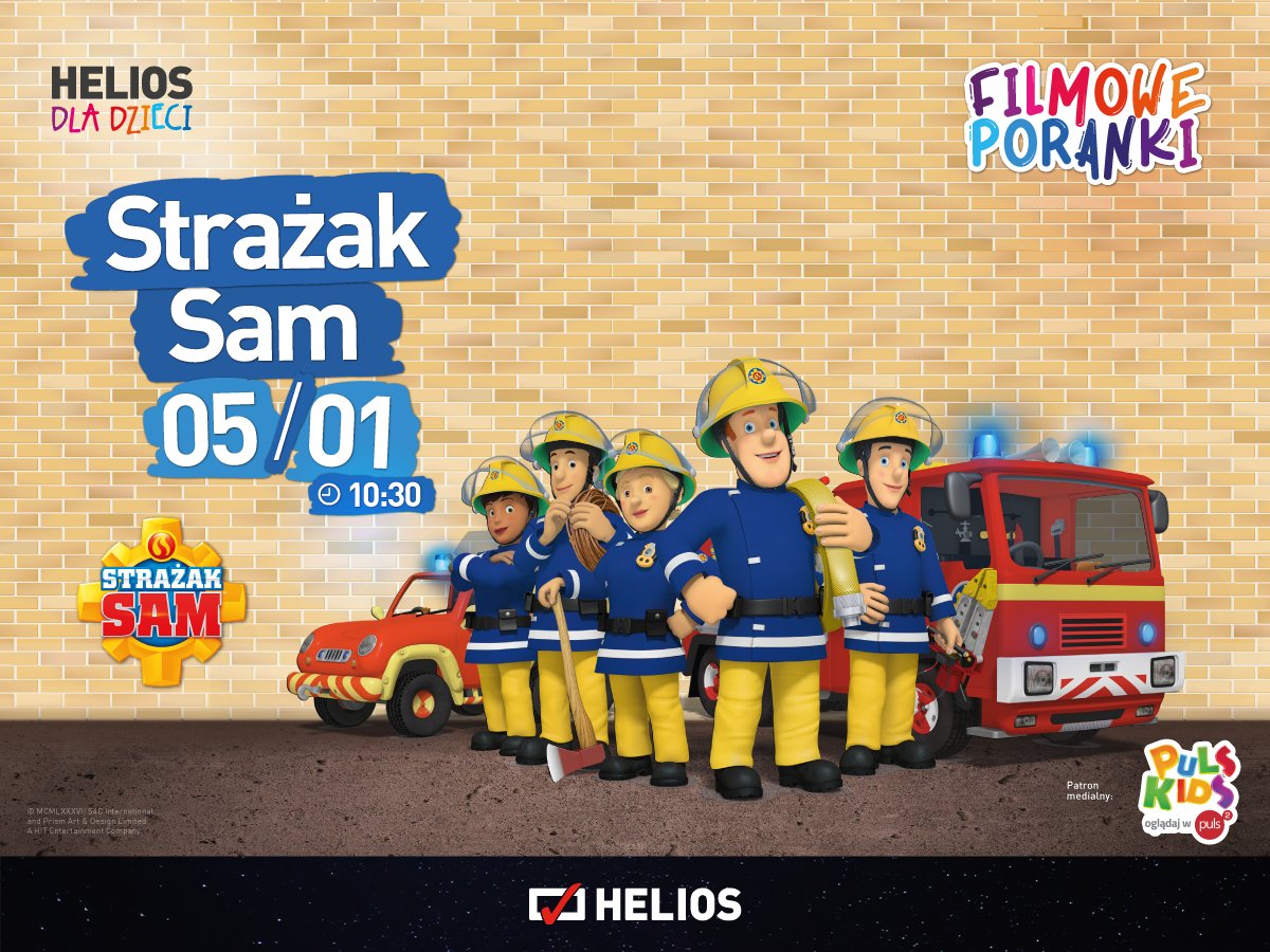 „Strażak Sam, cz. 1” – Zapraszamy na filmowe poranki do kina Helios! - Kto chce bilety? #Katowice infokatowice.pl/2025/01/04/str…