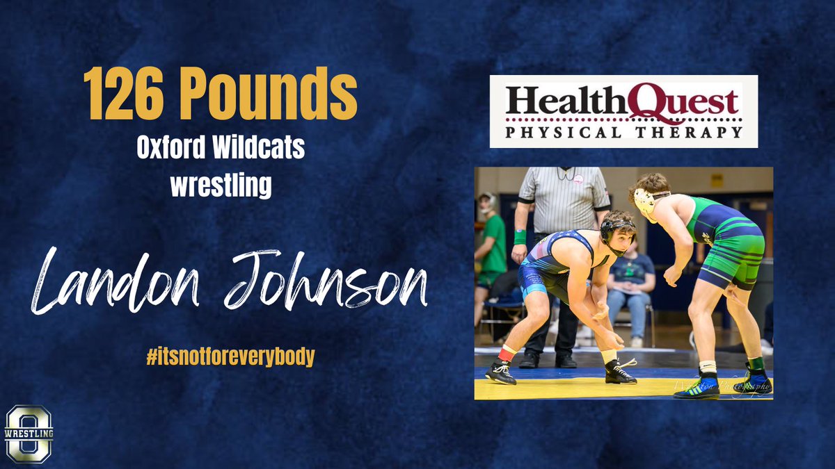 OxfrdWrstlng's tweet photo. 126 Consis Round 3
#16D1 Landon Johnson v
#2D3 Bryan Sterling @ Dundee
Landon loses by Tech Fall
And his Tourney is over.
Amazing day of learning
For the Freshman with a very
#BrightFuture
#60thCCI
❤️💙💛💪❤️
@athletic_oxford
@oxford_hs
@InsideTheOAA https://t.co/LBVmWStCKt