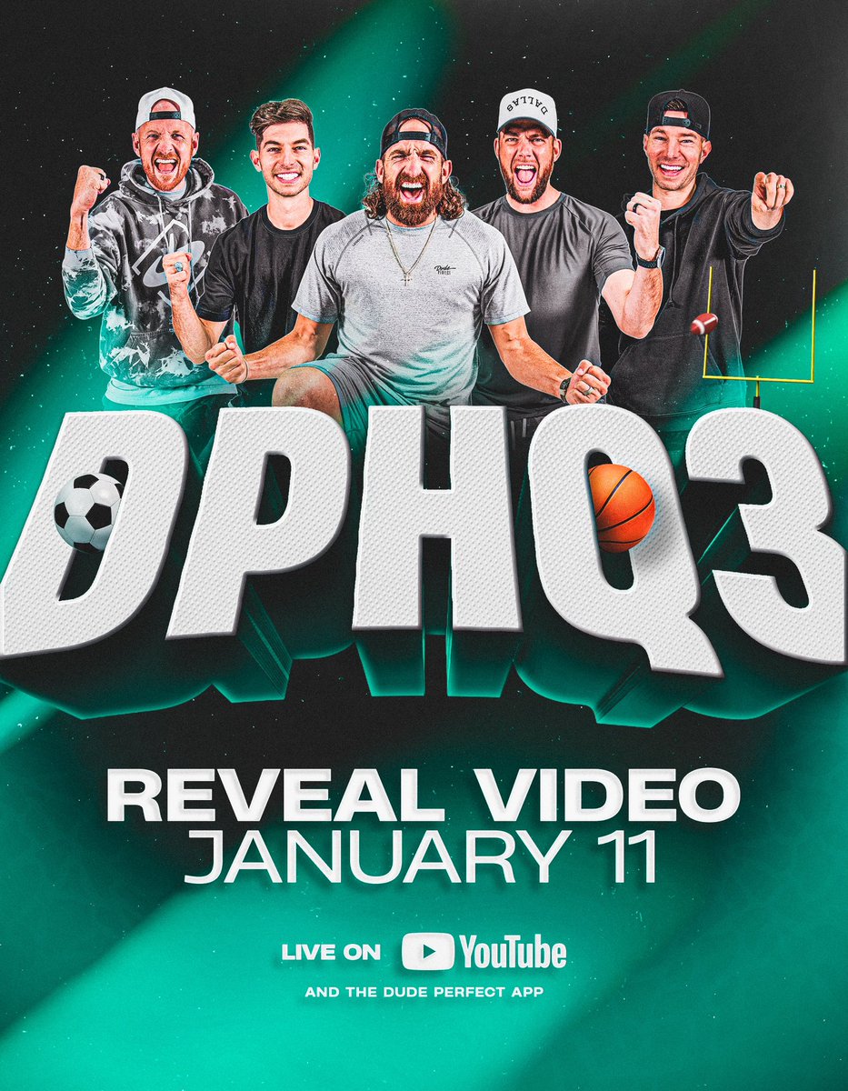 DudePerfect's tweet image. 🚨 IT’S FINALLY ALMOST TIME!! 🚨 The official DPHQ3 REVEAL video launches in one week!