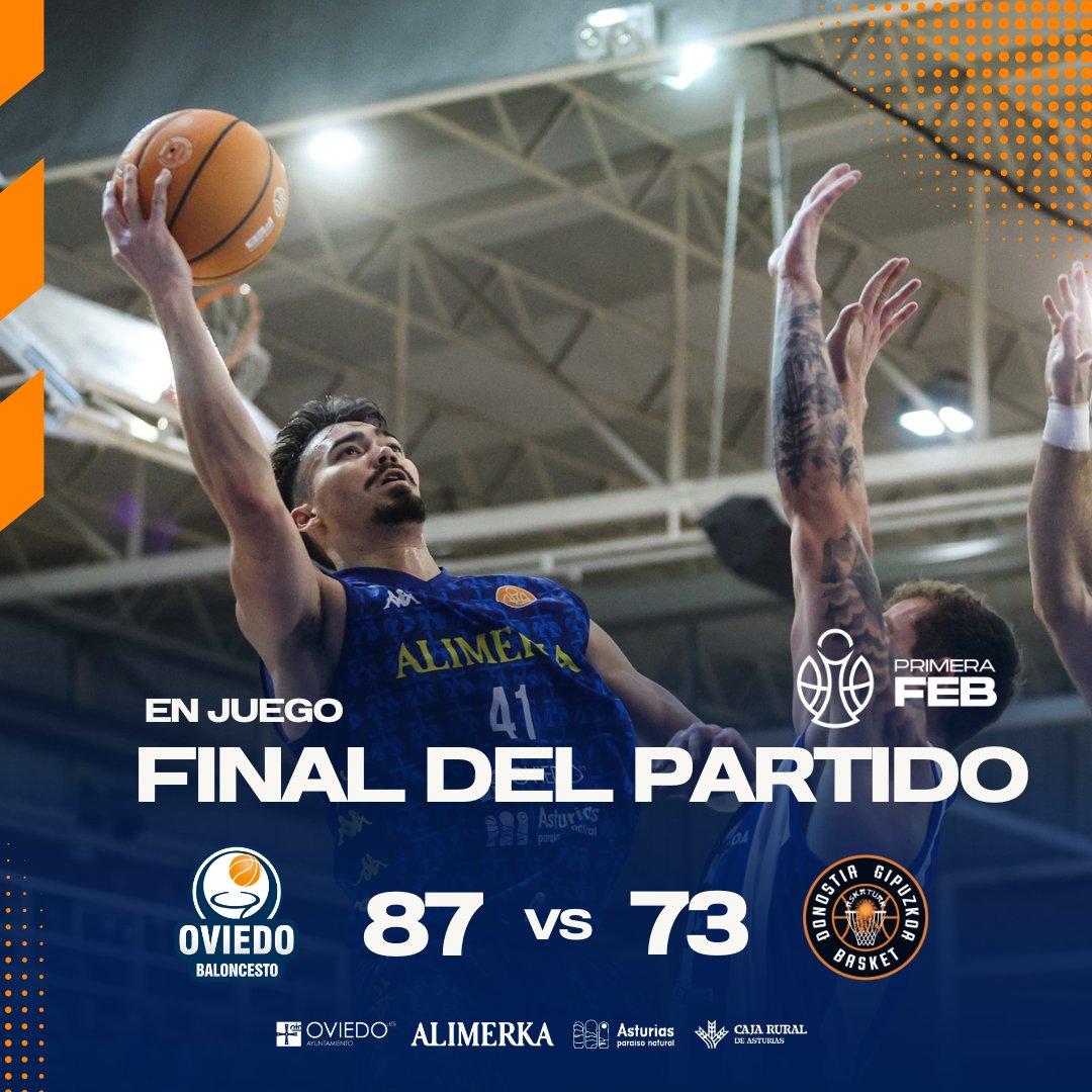 🏆 #PrimeraFEB | J15 |

🔥Final y victoria. La quinta de la temporada se queda en Pumarín🔥

👊 Buen trabajo, equipo! 

🔵 Alimerka OCB 87
⚪ Inveready Gipuzkoa 73

📊 baloncestoenvivo.feb.es/partido/2411952

#alimerkaocb
#yosoyocb