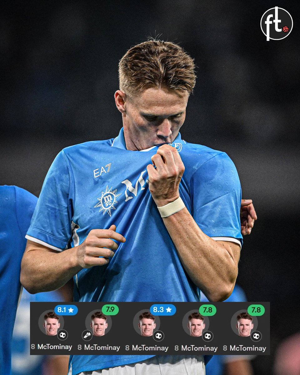 Footballtweet's tweet photo. Scott McTominay put in another Man of the Match display for Napoli today. 🎖️

He's been having the time of his life since leaving Manchester United. 👋 https://t.co/ChJ9MfzGDU