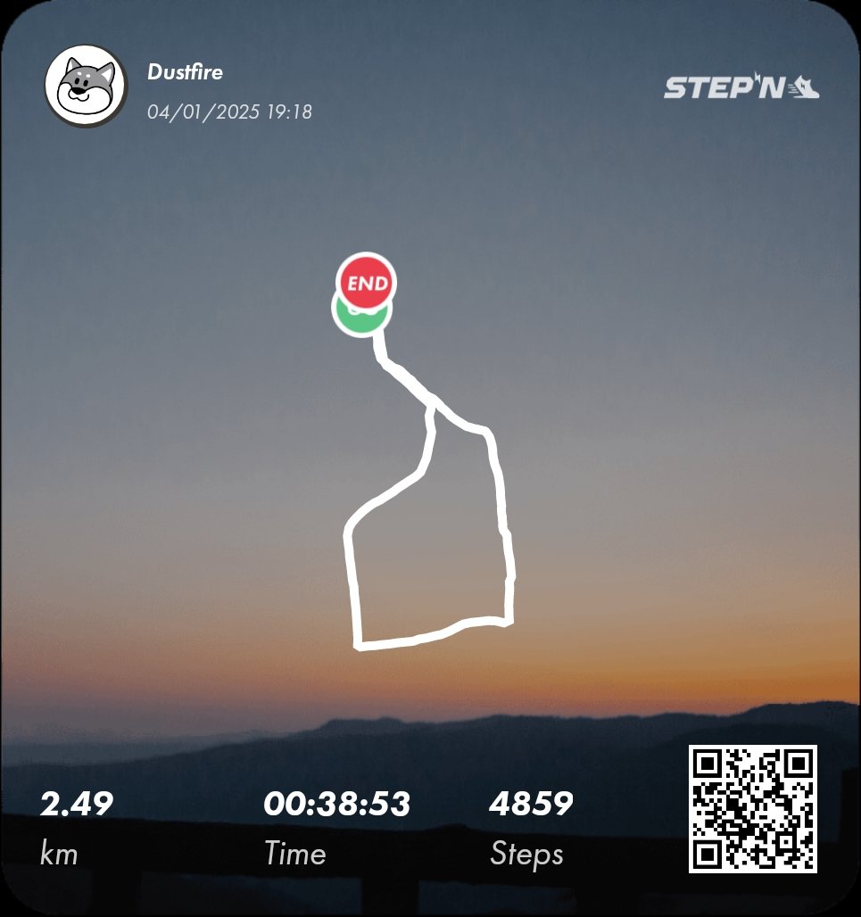 Dustfire1981's tweet image. #STEPNGOats #STEPNGO
Day 4/5