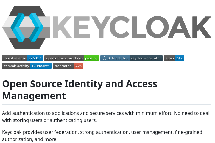 tom_doerr's tweet image. Keycloak: Open-source Identity and Access Management solution for user federation, authentication, user management, and fine-grained authorization, supporting OpenID Connect, OAuth 2.0, and SAML
