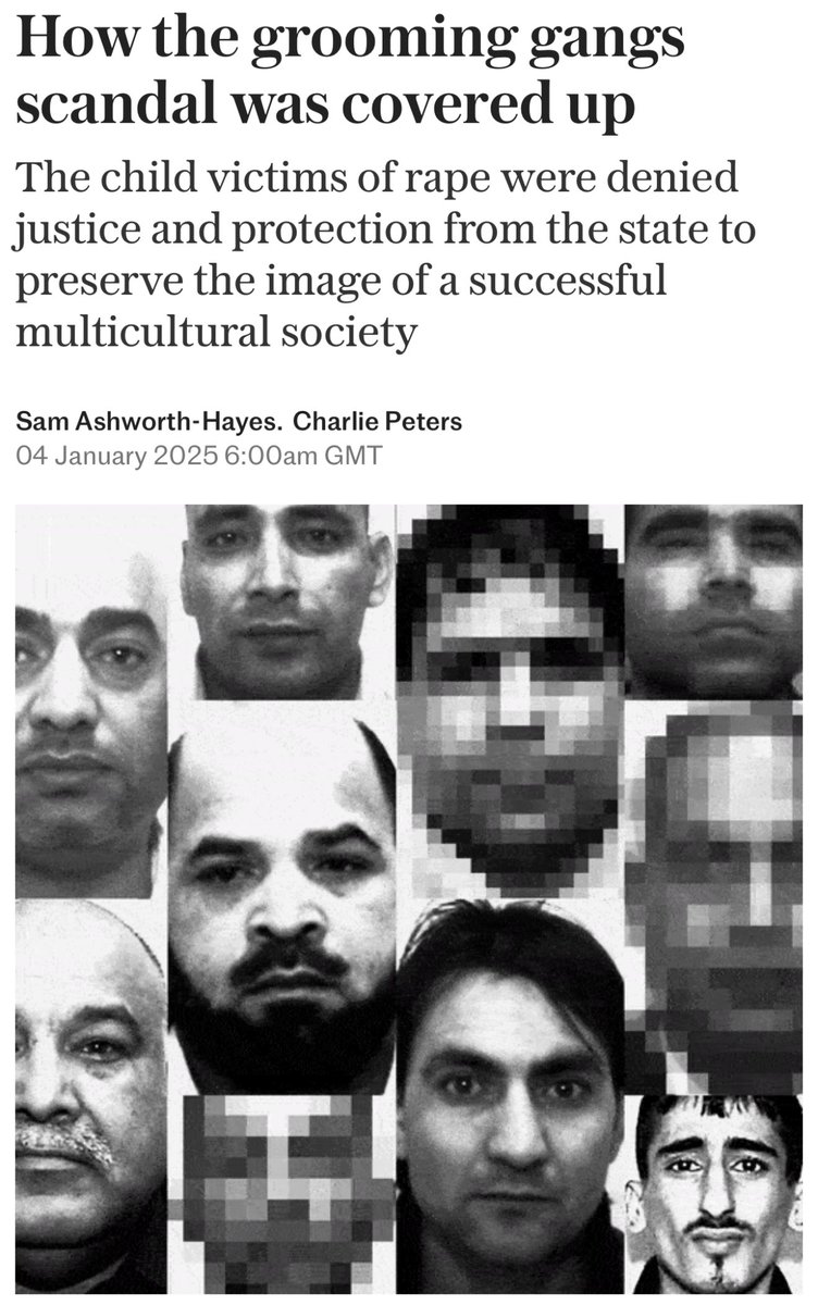 hoje_no's tweet image. Segundo uma reportagem do The Telegraph, o governo britânico bloqueou uma investigação sobre estupros cometidos por homens paquistaneses contra jovens inglesas menores de idade, principalmente meninas brancas, algumas com menos de 14 anos. A investigação foi bloqueada para não…