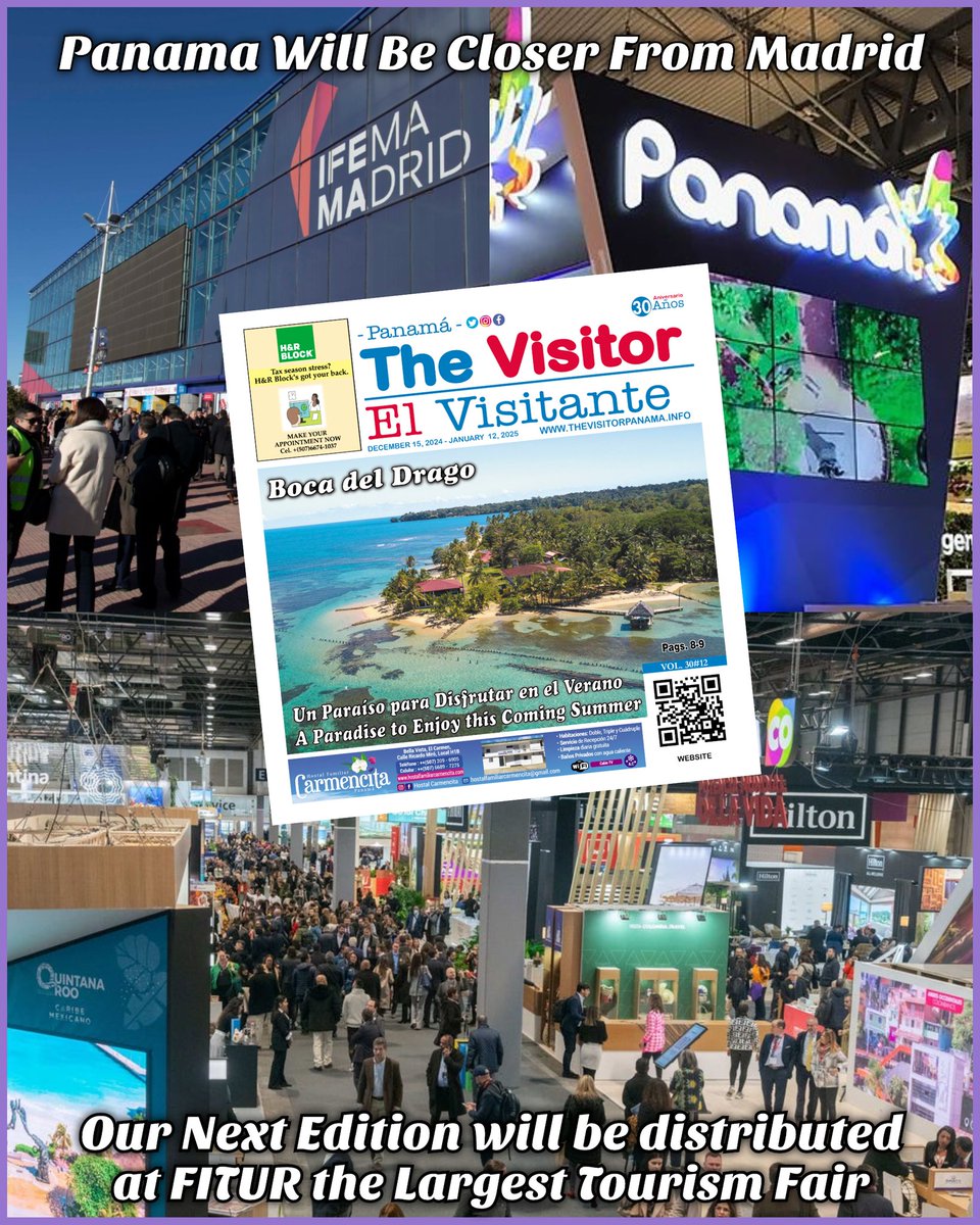This is the opportunity for your brand or company to reach an international audience since our next edition will be present during the Largest Tourism Fair in the World, FITUR from January 22 to 26, 2025. Contact us: elvisitante.thevisitor@gmail.com
<a href="/TBS_GerryD/">The Breakfast Show with Gerry D</a> <a href="/APOTUR2/">APOTUR PANAMA</a> <a href="/Augybuay/">Augusto Velásquez Ortiz</a>