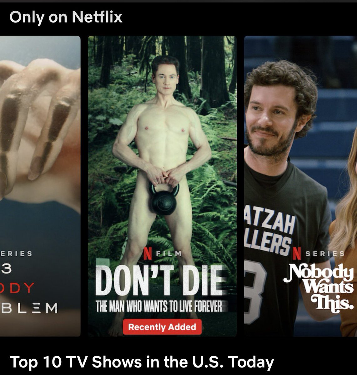 bryan_johnson's tweet photo. I want you to know that I had nothing to do with this @netflix thumbnail selection 😂 https://t.co/XKoC3XbEbl