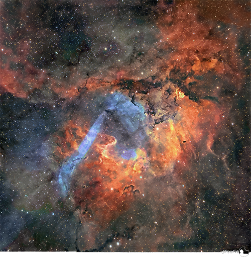 Twitter:     Pat Stewart
#UMPlus - Sh2-132 by JP Metsävainio
universomagico.net/2025/01/sh2-13…
The stunning image by astronomer JP Metsävainio shows the brightest part of the emission.....
#astronomy #space #astrophysics #cosmology #astrophotography