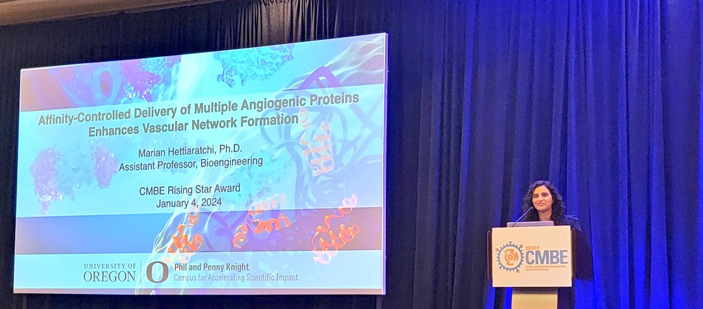 @BMES_CMBE (@bmes_cmbe) on Twitter photo From yeast display to affibody-conjugated hydrogels to guide angiogenesis, a wonderful scientific adventure by Rising Star <a href="/mhhettiaratchi/">Marian Hettiaratchi</a> innovating spatiotemporal cell instruction for regeneration #cmbe2025 From yeast display to affibody-conjugated hydrogels to guide angiogenesis, a wonderful scientific adventure by Rising Star <a href="/mhhettiaratchi/">Marian Hettiaratchi</a> innovating spatiotemporal cell instruction for regeneration #cmbe2025