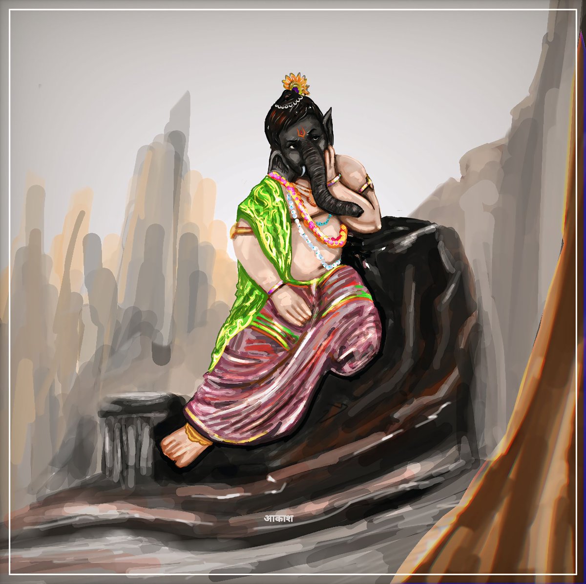 amankuakash17's tweet image. Shri Ganesha 🌷🥀🚩

#ibisPaintX #digitalart #ganesha #trendingart #shriganeshart