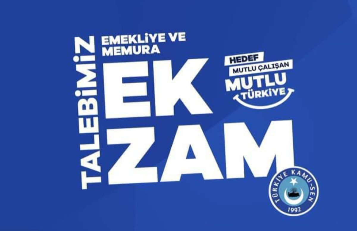 Kamu çalışanlarına, geçmiş dönemde yaşanan kayıpların telafisi için ek zam yapılmalıdır. Kamu çalışanları ve emeklilerin alım gücünün yükseltilmesi için refah payı verilmelidir. Enflasyon farkı ortaya çıktığı ay itibarı ile maaşlara yansıtılmalıdır. #MemuraRefahPayı