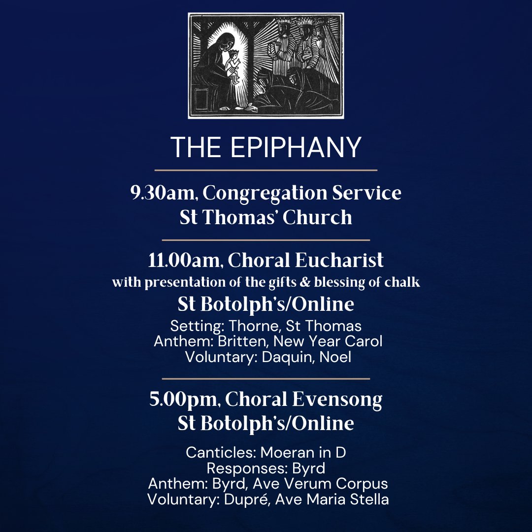 Join us tomorrow as we celebrate The Epiphany! All are welcome.

You can access our community news and readings of the day here tinyurl.com/5yjc7uxt

You can join us online too, live via Zoom
11am, tinyurl.com/2u4ufw6d
5pm, tinyurl.com/v86by93t