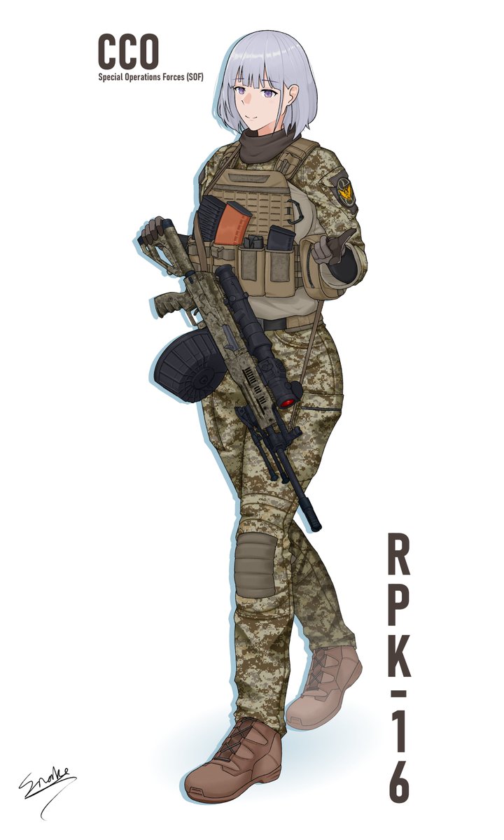 I hope I got her eyes right... how charming.  

RPK-16 in (Somewhat) Russian SSO gears