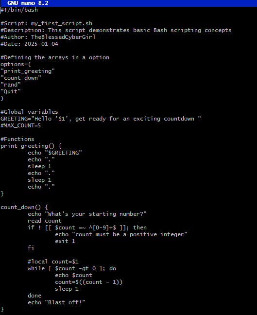 Ade_leyee's tweet image. Day 84
#100DaysOfCyberSecurity
@jay_hunts @segoslavia @OnijeC @akintunero 
Revisited Day 8 tasks of #30DaysOfBashScripting and found new ways to solve them. Here are some scripts:

Note: Some lines are commented out as the tasks were progressive, making those parts unnecessary.