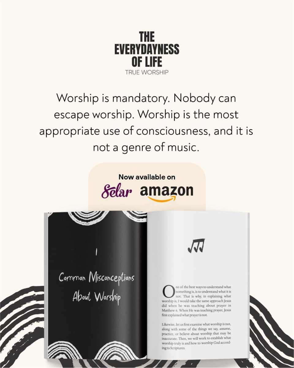 Worship is the most human of all activities.
It has to do with the most appropriate use of consciousness.
There's nothing more distinctly human than worship. It is central to human identity &amp; vocation.
My book on the topic of True Worship is available on Amazon stores worldwide.