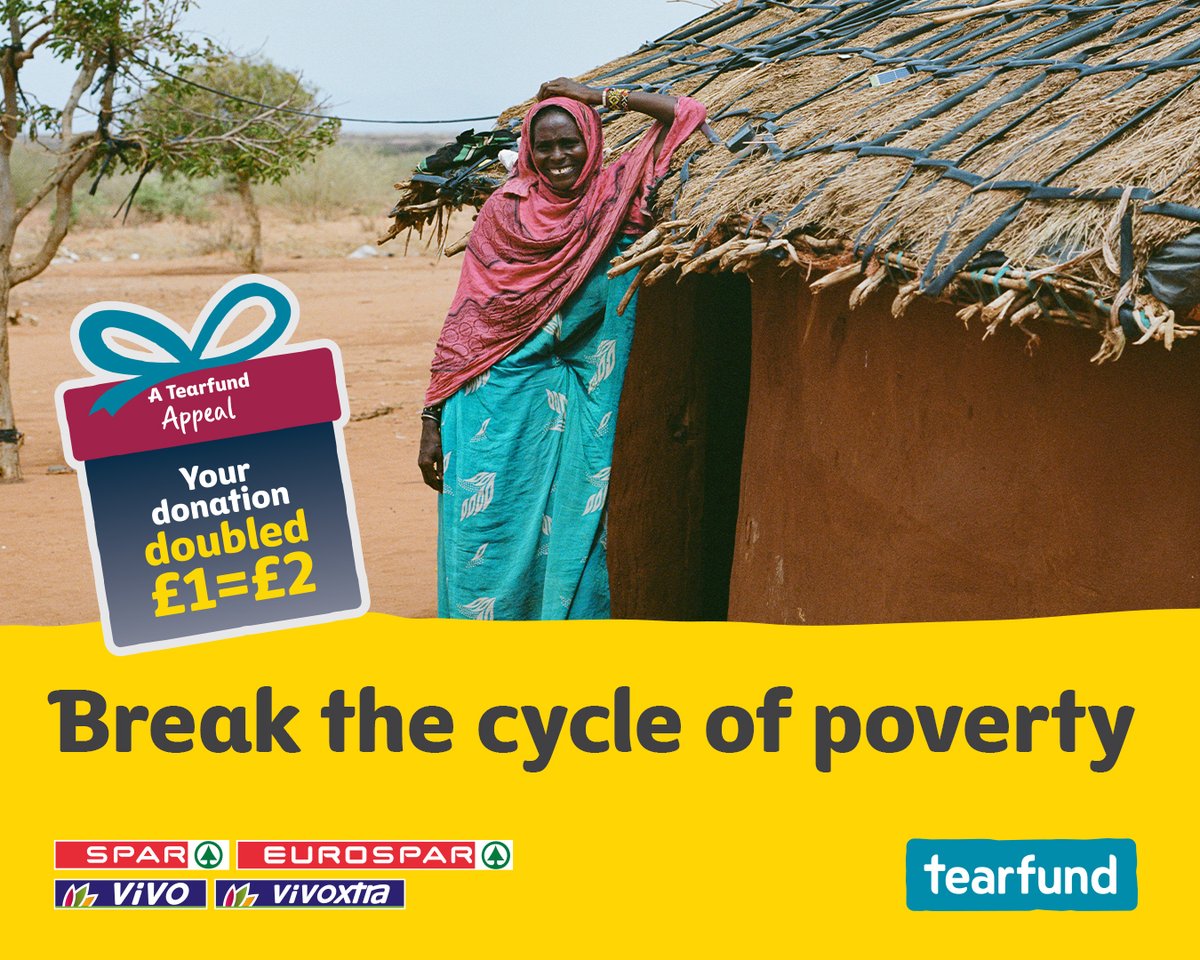 Break the cycle of poverty and help families like Lokho's thrive. Every pound you donate will be DOUBLED by @sparni, @eurospar_ni and ViVO. 

tearfund.org/spar