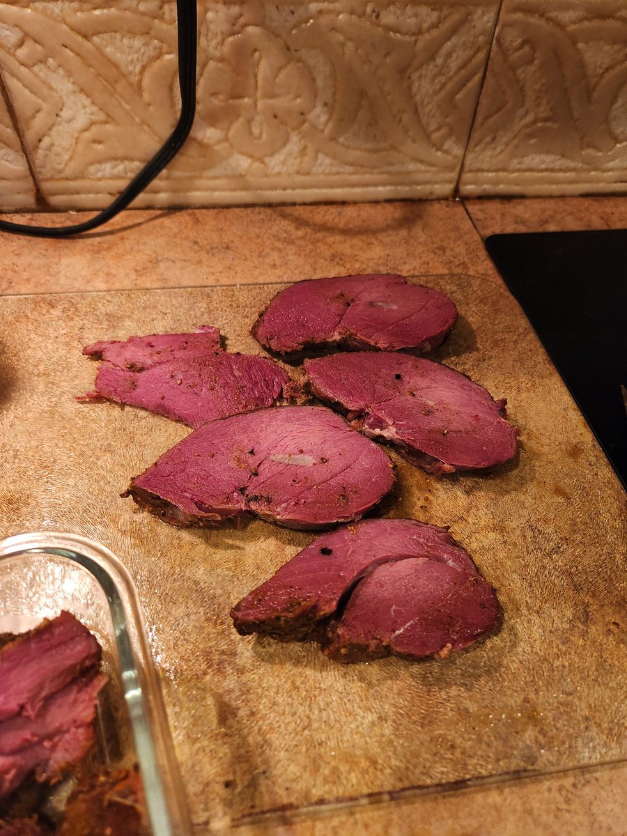 XSinclair's tweet image. Turned one of my deer from this season into pastrami. Super easy and a nice change from doing venison steaks or dumplings