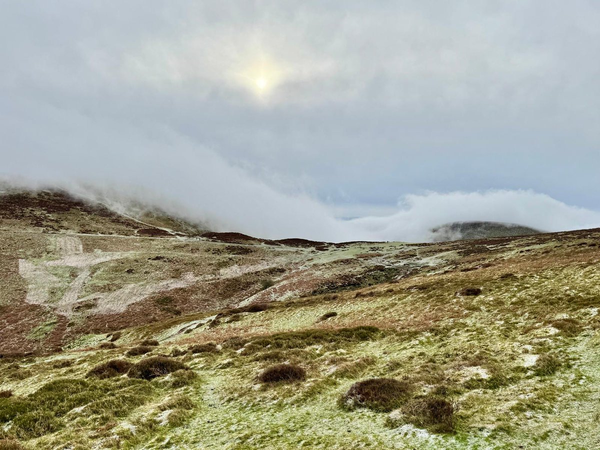 It was a race to stay ahead of the weather at Church Stretton this morning! #Weather #walking #countryside #SaturdayVibes