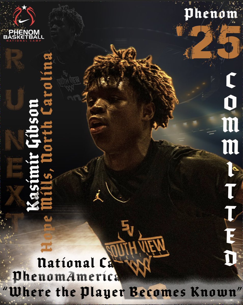 Phenom Basketball is excited to announce that Kasimir Gibson from Hope Mills, North Carolina will be attending the 2025 Phenom National Camp in Orange County, California
.
.
#wheretheplayerbecomesknown
#PhenomAmerica #PhenomNationalCamp #Phenom150 #jrphenomcamp #GatoradePartner