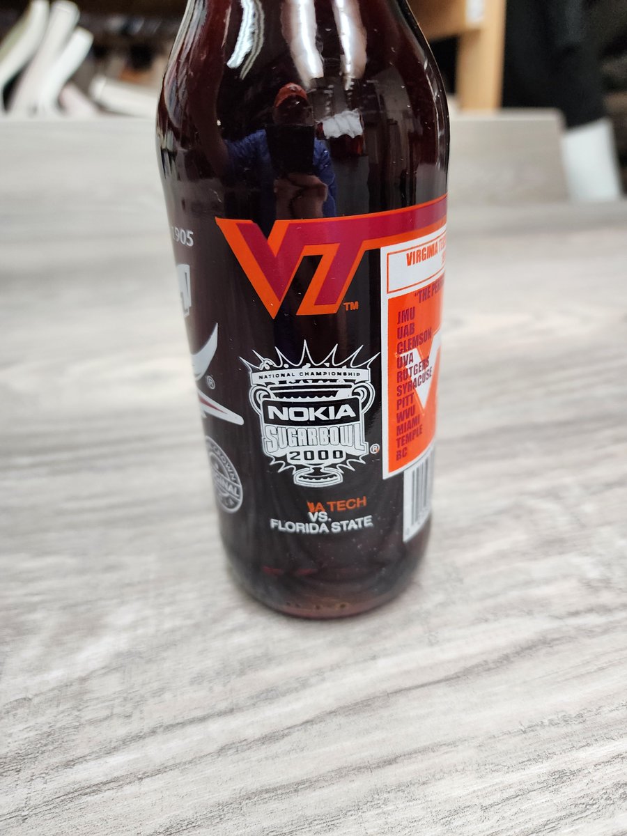 BookHolders_VT's tweet photo. 2000 Sugar Bowl RC Cola🥤 VT vs FSU 25 years old! Something to wash down all that mayo? Go Hokies #dukesmayobowl #vtfootball https://t.co/sAZqtIgzRF