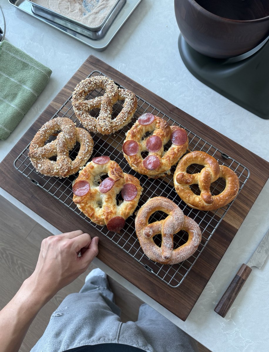 made pretzels this morning!