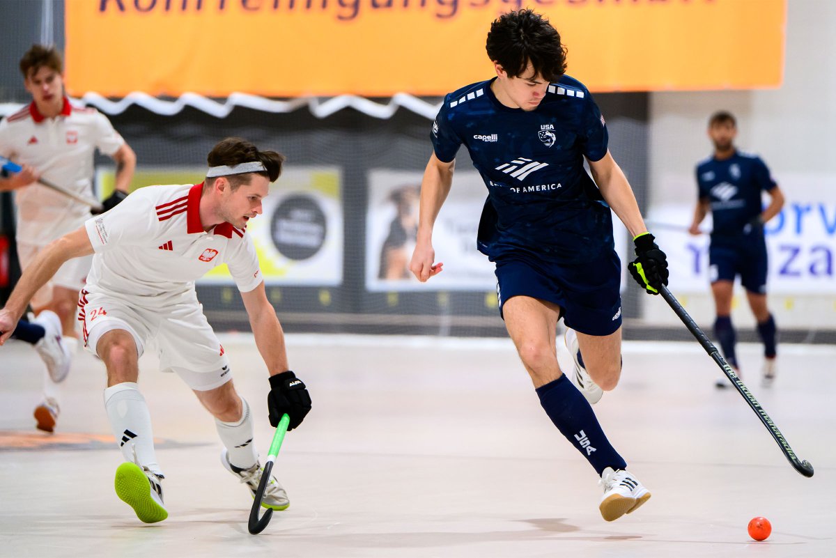 USAFieldHockey's tweet photo. The No. 10 Indoor USMNT went up against a tough opponent in No. 9 Poland in the first men’s 2025 Rohrmax Cup semifinal. After an even first quarter, Poland showed their scoring dominance as they upended USA 2-9.

https://t.co/VW0cHBycQ7 https://t.co/oxo952K0Ti