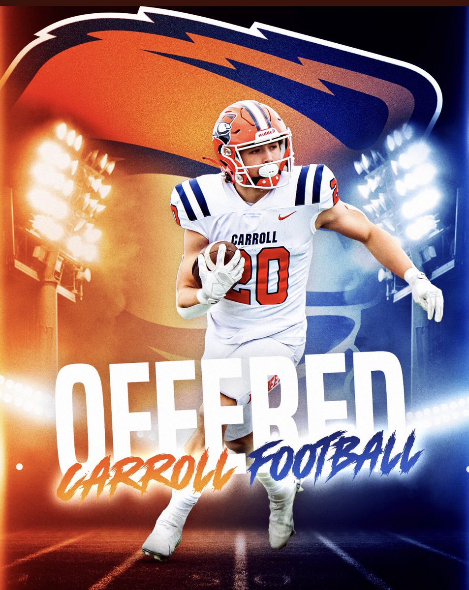 After a great visit, I am blessed to received a offer from Carroll University 
<a href="/SFHSFBWheaton/">St. Francis HS Spartan Football🏈</a> <a href="/CoachMac44/">Bob McMillen</a>