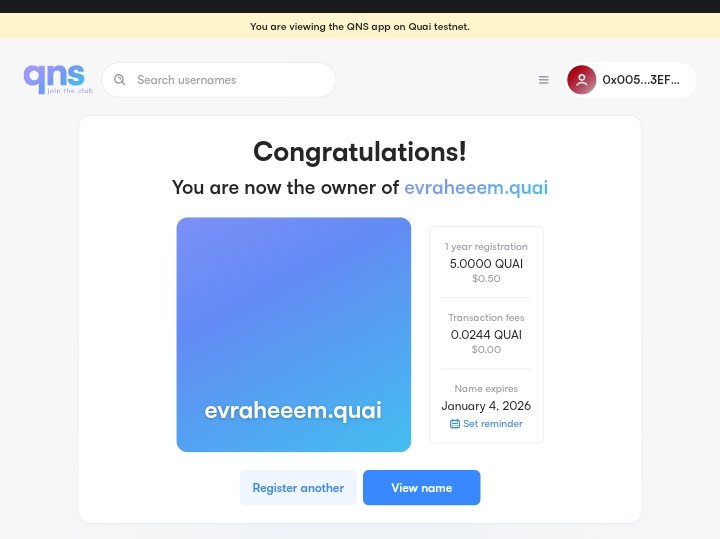 web3_bender's tweet photo. I just Joined the #GoldenAgeTestnet of 
@QuaiNetwork
 $Quai
✅Swapped on 
@icecream_swap
 tx: https://t.co/NuHIPBtg9R
✅Minted 
@QuaiClub
 membership nft
✅Claimed my Quai Name Service on 
@qnsclub

@0xZulkifilu @RabiluMagaji @AmFagge_3 https://t.co/3bM4DYUGJl