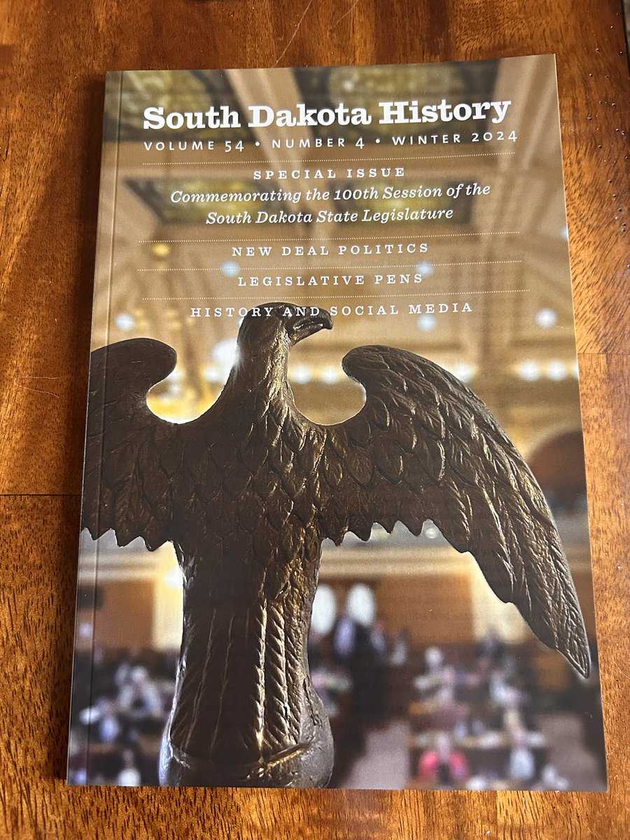 Ben Jones (@sodakhistorian) on Twitter photo The new <a href="/sodakhistory/">South Dakota History</a> is out! Articles are by @CoreyWannamaker, Paul O’Rourke and <a href="/JasonSteinhauer/">Jason Steinhauer</a> as the issue commemorates the state legislature’s 100th Session. These come in your mail 4 times a year with membership in the SD State Historical Society. See: The new <a href="/sodakhistory/">South Dakota History</a> is out! Articles are by @CoreyWannamaker, Paul O’Rourke and <a href="/JasonSteinhauer/">Jason Steinhauer</a> as the issue commemorates the state legislature’s 100th Session. These come in your mail 4 times a year with membership in the SD State Historical Society. See: