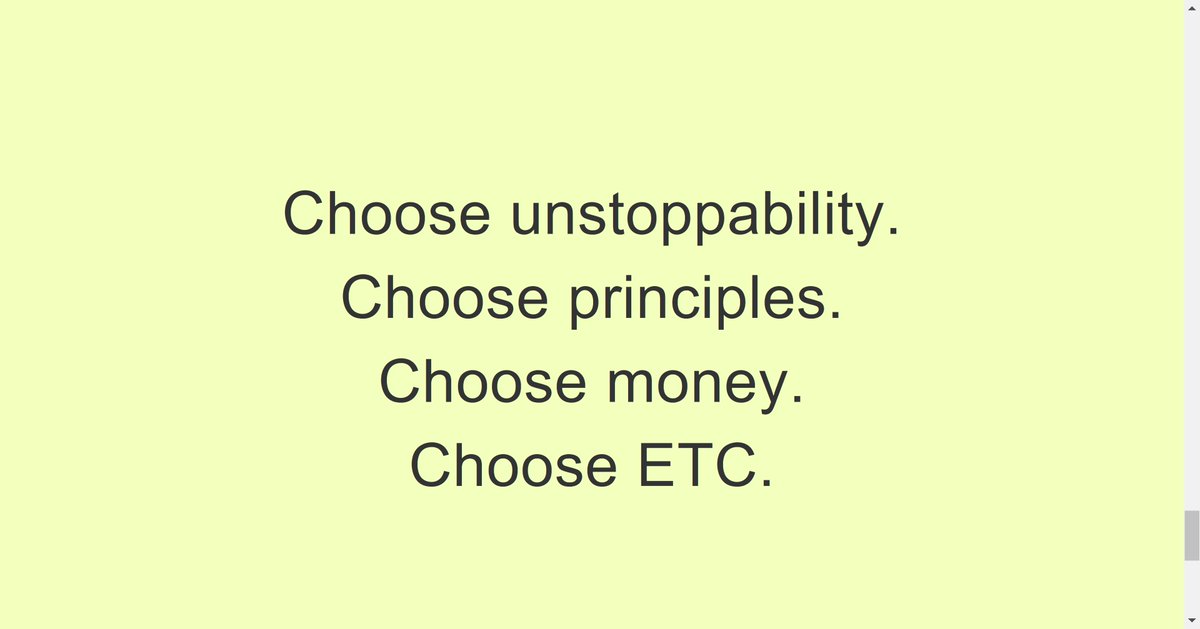 One of my favorite Ethereum Classic website is ETCis.Money The website clearly lays out the properties that make ETC and Ethereum Classic unique.